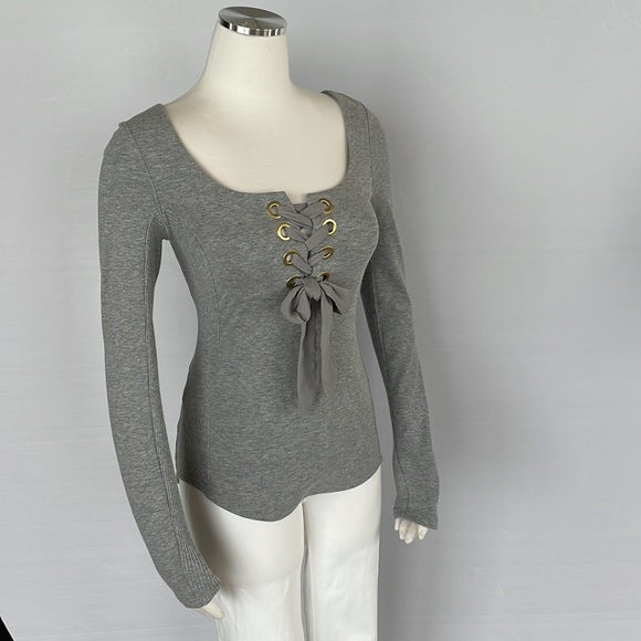 NWT Free People Knit Ribbon Tie Top Small - Picture 5 of 10